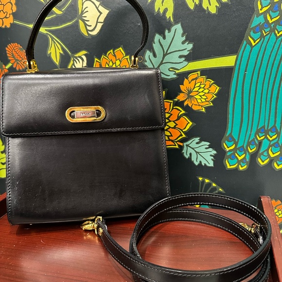 Vintage Bally Black Leather Top Handle Crossbody – Made in Italy - Picture 17 of 17